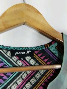 Multicolour Printed Sleeveless Top (Women)