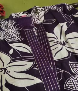 Floral Purple Kurta Set m size