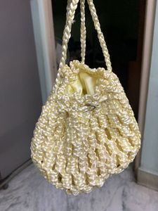 Crochet Drawstring Pouch