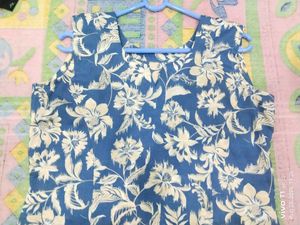 Fully Stitched Floral Sleeveless Kurti with Pants