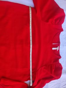 H&amp;M Beautiful Puff Sleeve Red Dress (NEW WITHOUT T
