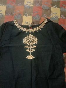 Embroidered Black Tunic