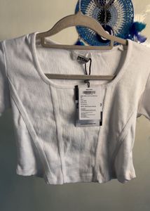 White Corset Crop Top