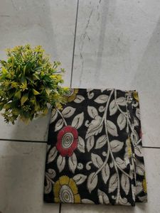 Unstitched Kalamkari Floral  Cotton Blouse