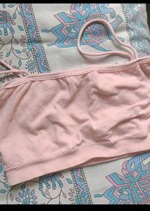 Tube Top Set - Pink &amp; White