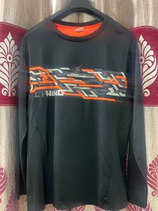 Black Active Wear T-shirt For Men