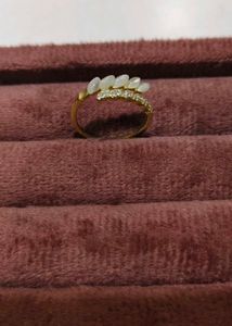 Gold Plated Pearl Ring