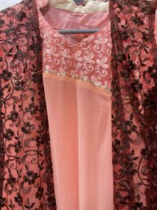 Chiffon Gown With Shrug