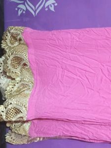 Pink Embroidered Kurti