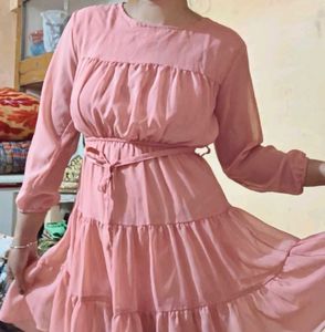 Tiered Pink Dress