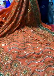 Elegant Orange Saree