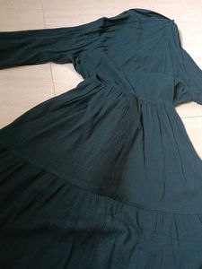 Green Maxi Shirt Dress