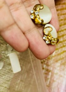 Vintage Button Earrings