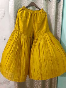 Embroidered Mustard Silk Blend Kurta Set