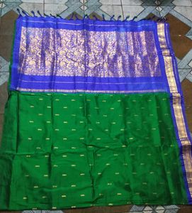 Pattu Green & Blue Saree
