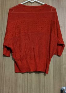 Red Embellished Sweater