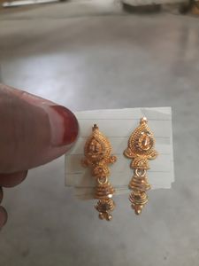Golden Brass Earrings