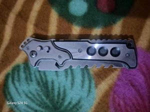 Button Knife For Camping With Mini Light