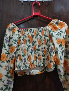 Floral Print Crop Top