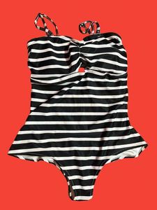 Striped One Piece Swimsuit