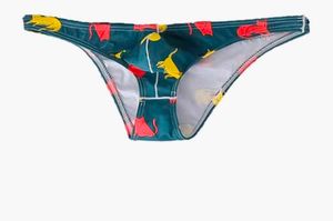 Mens Fashion Printed U Convex Pouch Breathable