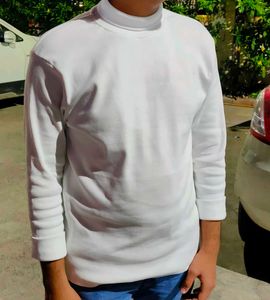 White Turtleneck T-Shirt