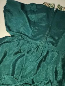 Emerald Green Ruffle Dress 2 To 4 Year Girl Cloth