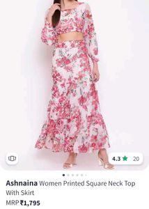Floral Crop Top & Maxi Skirt Set