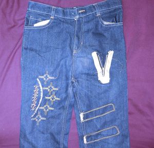 Dark Blue Denim Bell Bottom Jeans