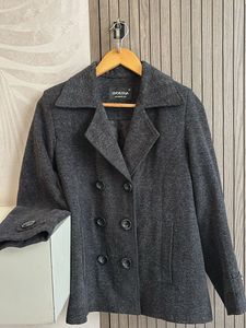 Gray Double-Breasted Coat
