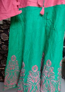Green Pink Anarkali