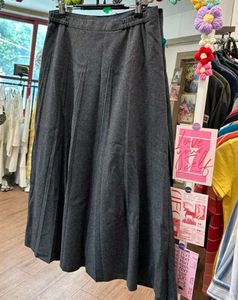 Gray Pleated Skirt