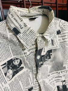 Newspaper Print Shirt
