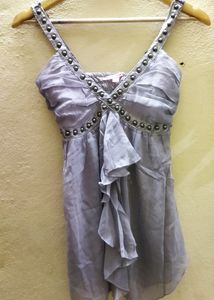 New Grey Partywear Top Studio# Flawless #new