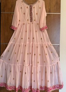 Tiered Embroidered Dress