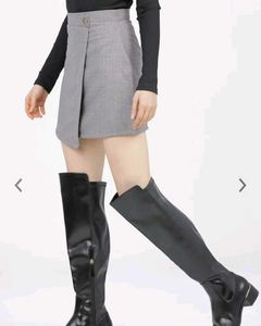 Tokyo Talkies Grey Checked Wrap Skirt