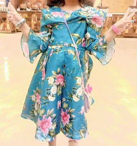Floral Girls party Dress for 5-7 years girl
