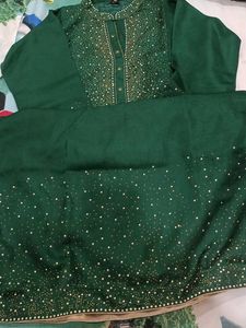 Elegant Green plazo suit