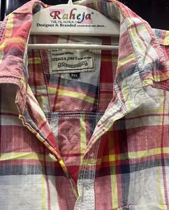 Slim Fit Cotton Check Shirt for Men