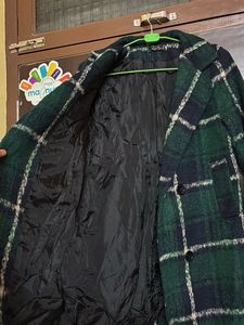 Plaid Wool Coat