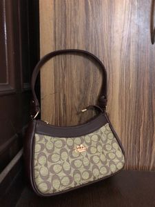 Coach Signature Print Handbag