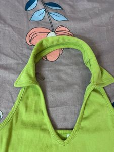 Green Halter Top