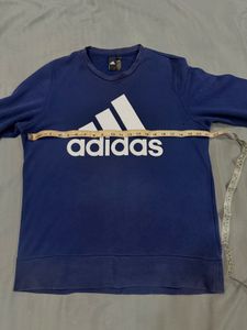 Adidas Blue Crew Neck Sweatshirt
