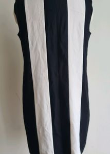 Black N White Formal Shift Dress,