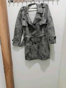 Stylish Patterned Trench Coat
