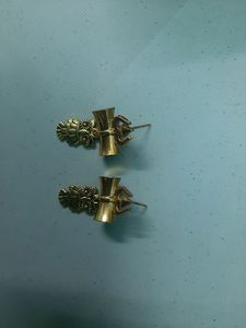 Golden Metal Finish Earrings