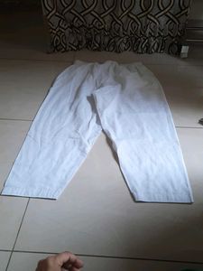 Mens White Ethnic Bottom Pyjama