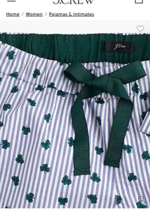 J Crew Clover Pj Shorts