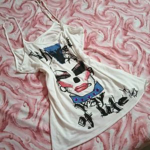 2000s Emo Long Body Fitted Top