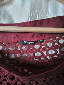 Maroon Offshouldier